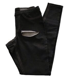 NWT Hue Black denim Leggings